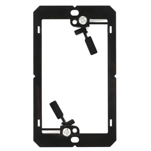 Low Voltage Mounting Bracket 1 Gang, Cable Pass Through for Low Voltage Wires,Flush Cord Hider for Wall Mount TV,Speaker,Internet Wires,12 Packs,Black