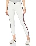 Moderne Jeans mit Stretchanteil, Galonstreifen und offenem Saum am Bündchen