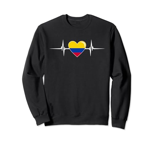 Heartbeat Design Bandera Colombia Sudadera