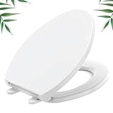 Retrolife Toilet Seat Elongated Slow Close Toilet Seat with Non-slip Seat Bumpers Easy to Install &...