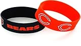 NFL Chicago Bears Silicone Rubber Bracelet, 2-Pack