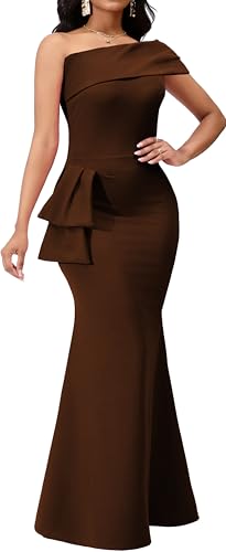 Image of Formal Dresses for Women Evening Party Elelgant Mermaid Cocktail Floor Length Prom Long Dress with Zipper