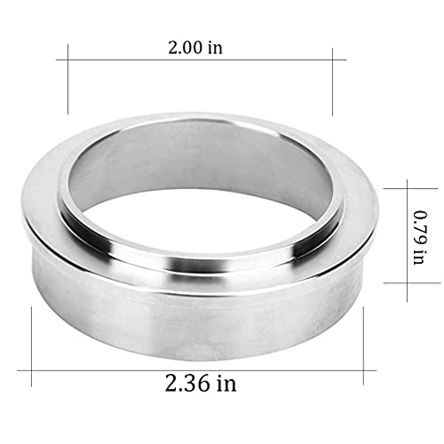 Huajing 51mm Espresso Dosing Funnel, Stainless Steel Coffee Dosing Ring Compatible with 51mm Breville Portafilter Espresso Coffee Machine Accessories (51mm)