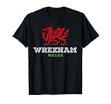 Wrexham Wales Welsh Dragon Flag Vintage T-Shirt