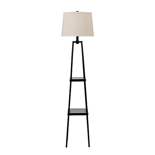 Modern Distressed Floor Lamp Black, Contemporary Reading Light 3Way 4 Leg Standing Lamp Rustic For Bedroom Living Room, Metal #TOP2