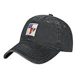 OOAXBEED Basecap Schild der episkopalischen Kirche mit vertikaler Regenbogenflagge des progressiven Stolzes – Alle sind willkommen, 2 Cowboyhüte, Ballkappe für Männer und Frauen