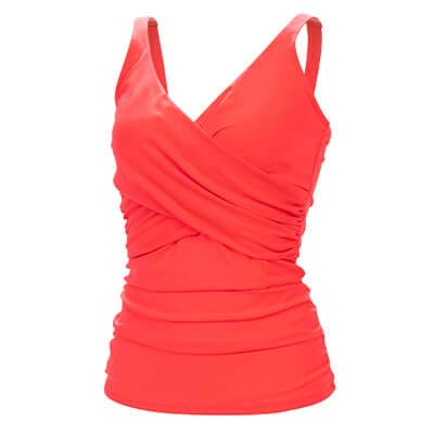 DolfinWomen's Solid Wrap Tankini Top
