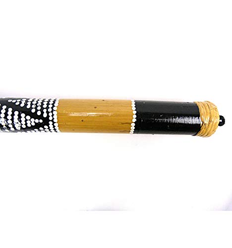 Rainstick XL Regenstab aus Bambus, 100 cm, handbemalt.