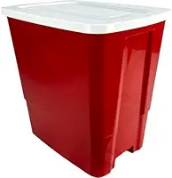 Porta Ração 20kg com Tampa Hermética e Sistema Antiformiga – Container para Cães e Gatos(Vermelha)