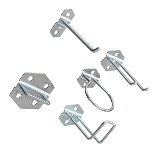STOBAZA 5pcs Heavy Duty Removable Hooks for Hanging Tool Storage Rack Garage Hooks Organizer
