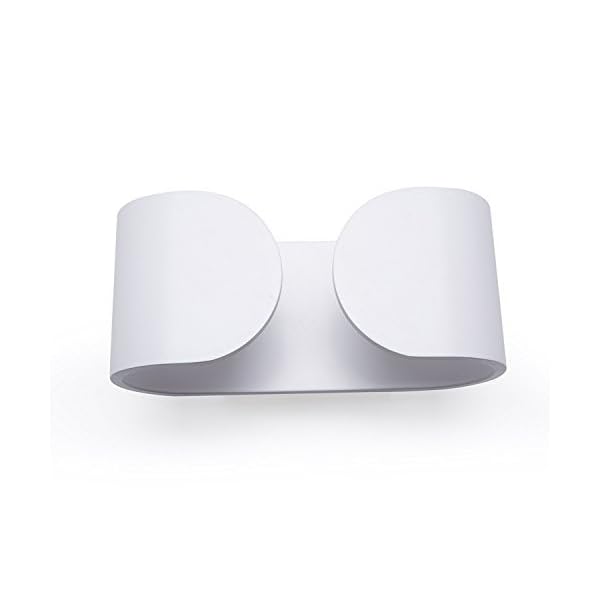 Lightess Wall Light Living Room Modern White Shade Up and Down Wall Lamp Indoor Lighting for Bedroom Hallway Office Corridor(6W, Warm White) [Energy Class A++] - Image 6