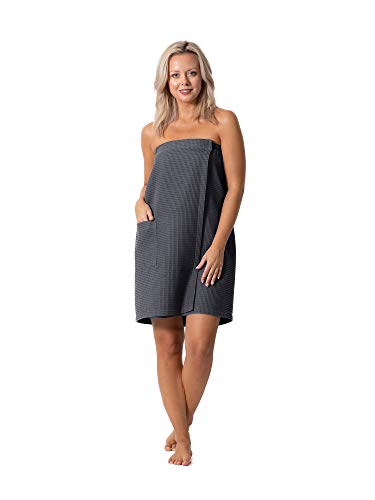 Image of Robe Direct Quick Dry, Lightweight Waffle Spa /Bath Wrap with Adjustable Closure & Elastic Top