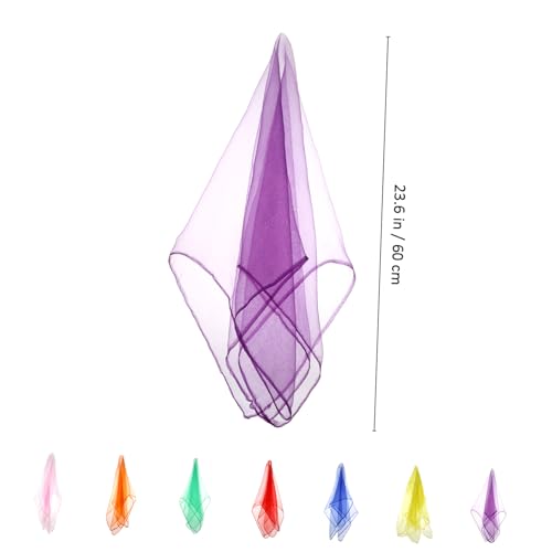 Hemoton Performance Silk Scarves 21 Pcs Juggling Scarves for Boys and Girls Play and Practice3