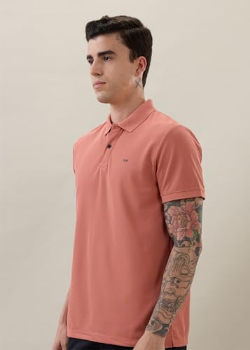 Image of Nostrum Cotton Half Sleeve T-Shirt for Men Boys, Regular Fit, Cherry, Stylish Mens T-Shirts, Polo T Shirt for Man, Collar T Shirts for Men