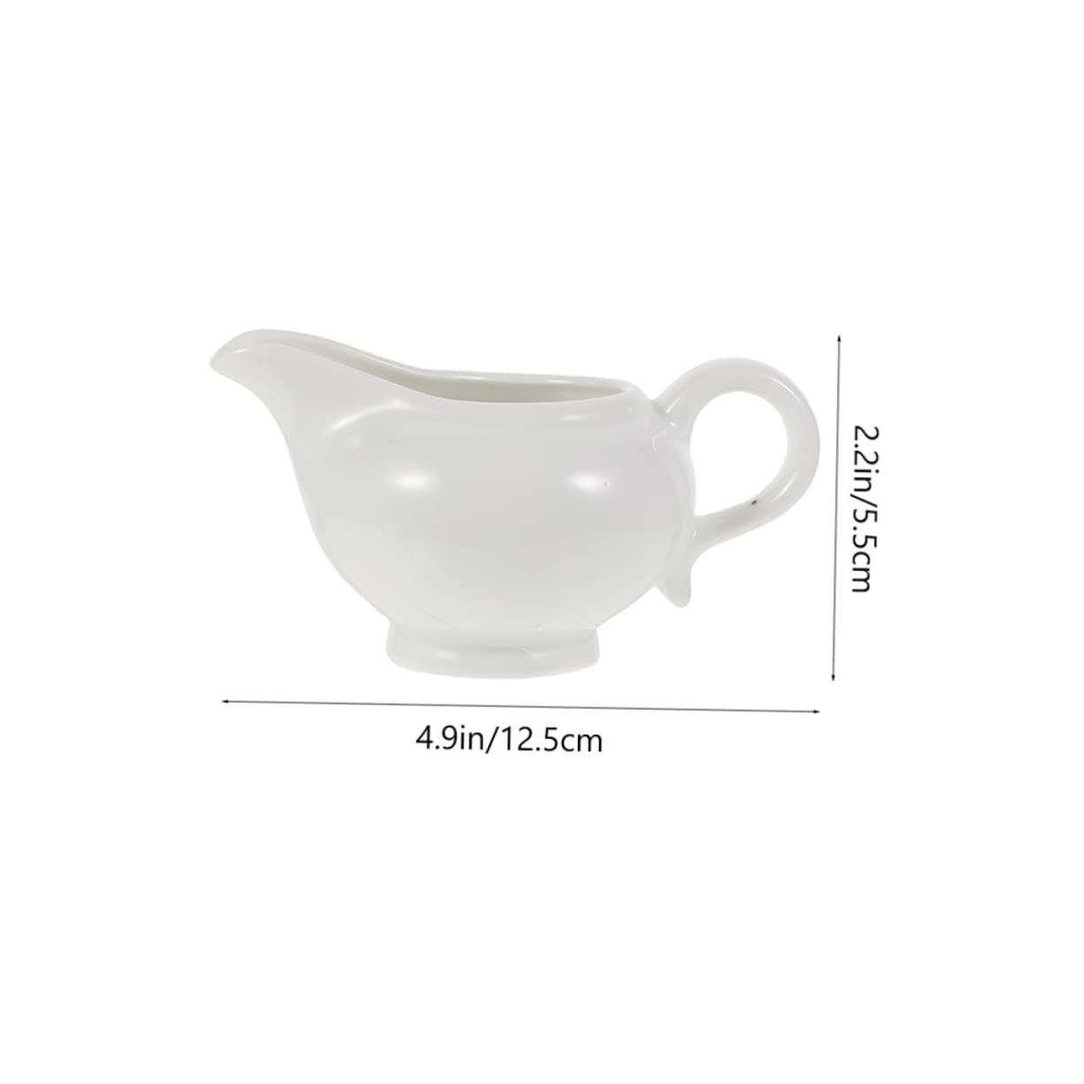 OFFSCH Dipping Sauce Cup Elegant Ceramic Gravy Boat with Drip Spout for Sauces Dressings and Gravy for Home Restaurants and Catering