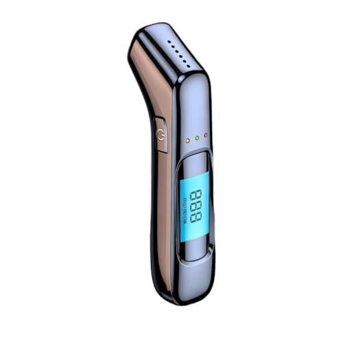 Bafômetro Digital Sem Contato Alta Precisão, Testador de Álcool Portátil Recarregável USB com Visor LCD e Alarme Sonoro, Detecção Embriaguez para Carro Casa Viagens Motoristas