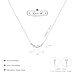 Luxval Silver Necklace for Women Simple Multi Cubic Zirconia Dainty Sterling Silver Diamond Pendant Necklace Silver Chain Choker Necklaces for Women Trendy Fashion Silver Jewelry Gifts for Women