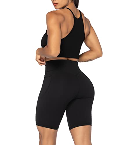 Sunzel 8" / 5" / 3" Biker Shorts For Women With Pockets, High Waisted Yoga Workout Shorts #TOP2