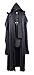 Rongxu Mens Black Tunic Hooded Robe Pants with Belt Full Set Adult Tunic Costume Classic Halloween Cosplay Outfit US Size (XX-Large, Black Full Set)