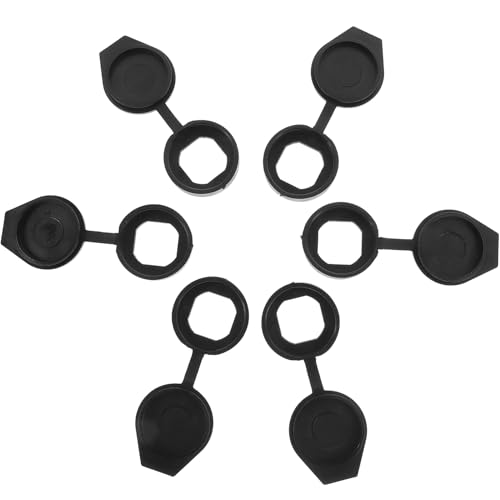iplusmile 6 Pièces Couvercle Anti-Poussière De Serrure De Porte Noir Étanche À La Pluie Couvercle De Serrure À Came En Plastique Capuchons De Protection D'armoire Couvercle Anti-Poussière