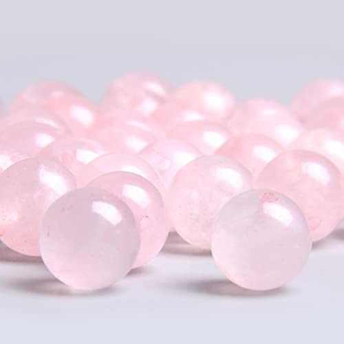 Cuentas de piedra de cuarzo de cristal rosa Natural para mujer Cover
