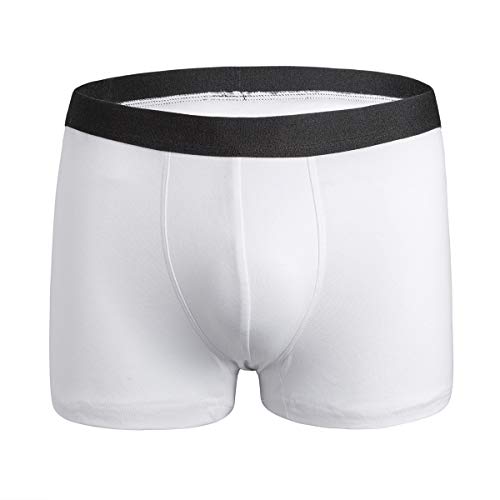 Alwesam Männer Unterwäsche,Herren Unterhosen sexy,Weich Herren Boxershorts,6er Pack (Weiß, XL) Cover