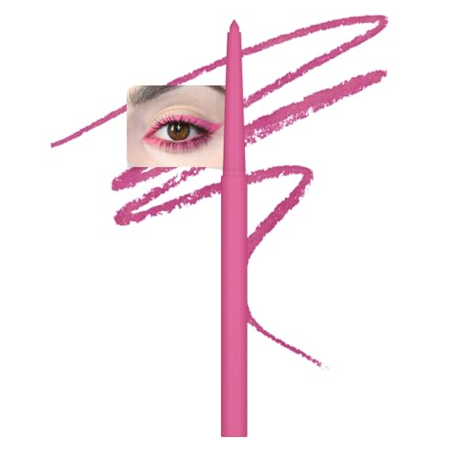 evpct Pink Eyeliner Pencils for Eyes Pink Nude Under Colored Eye Liner Pencil Makeup Waterproof Smudge Proof Colored Gel Waterline Eyeliner Liquid Face Eye Paint Stick Lipstick Halloween Makeup 02