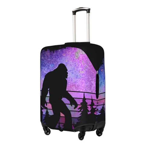 Travel Luggage Cover Sasquatch Bigfoot Trees Forest Fashion Washable Baggage Suitcase Protector Fit For Luggage Large2