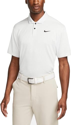Nike Dry Fit Vapor Print Golf Polo Shirt, Photon Dust/Black, XXL
