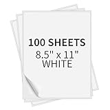PAPRMA Full Sheet Labels 8.5” x 11” Sticker Paper Matte White, Large Shipping Label Paper for Inkjet Laser Printer, 100 Counts