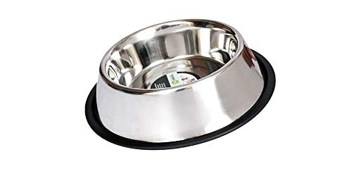 Iconic Pet 8 Cup Stainless Steel Non-Skid Pet Bowl For Dog Or Cat (2 Pack), 64 Oz #TOP3