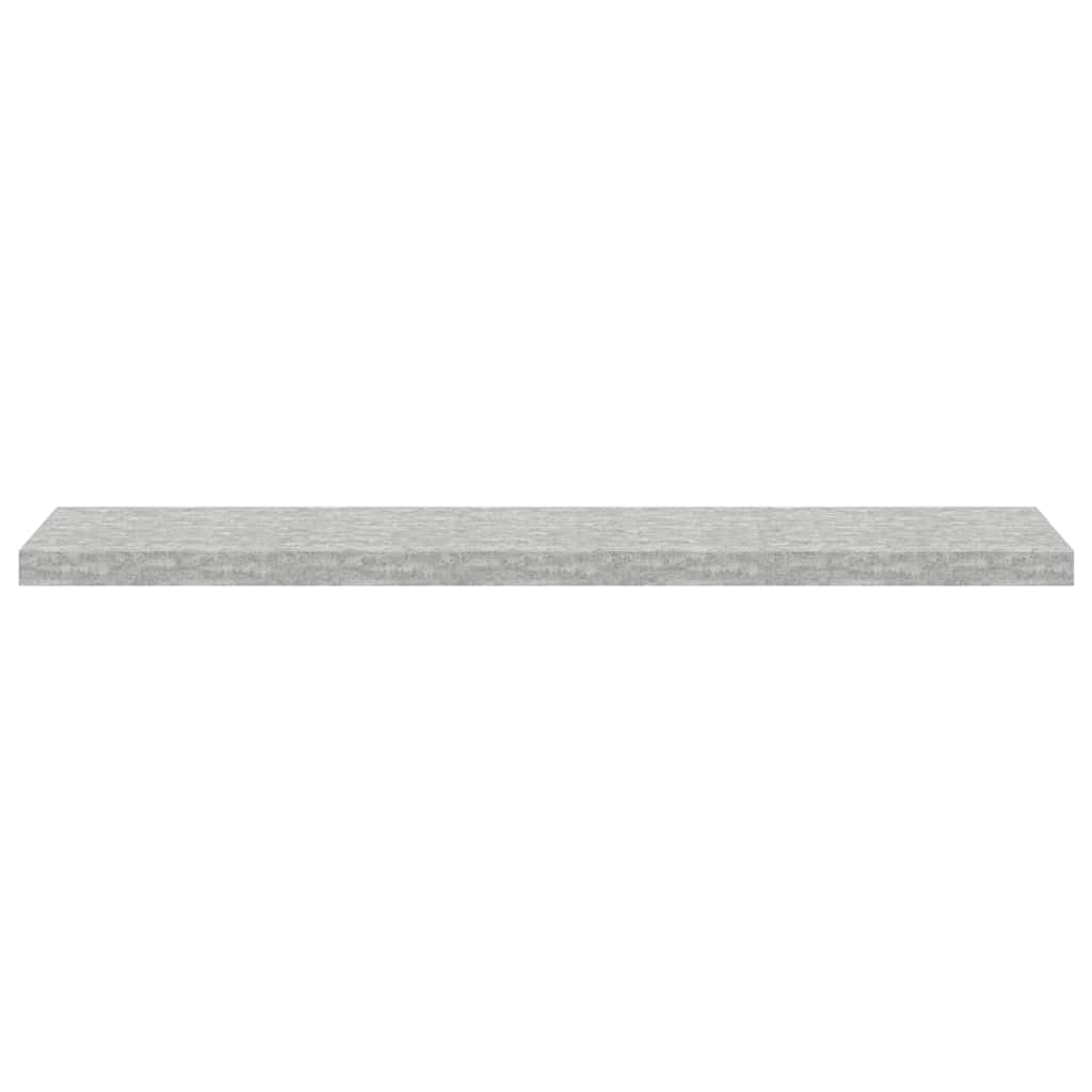 Regał wiszący, 2 szt. szary betonowy MDF 120 x 23,5 x 3,8 cm z niewidocznym systemem montażowym, regał ścienny, półka wisząca do salonu, sypialni, kuchni, zajmuje mało miejsca, nowoczesny
