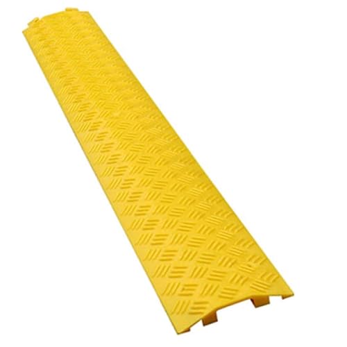 Generic Pasacable De Goma for Suelo Protección De Cables Eléctricos De 1 Vía 102x10x2cm. Protector De Cables/pasacables De Goma Flexible for Colocar En El Suelo (1- Pasacable Amarillo)