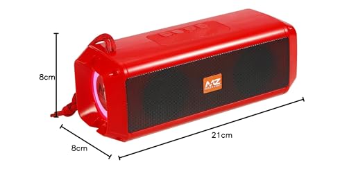 Image of MZ M415SP (Portable Bluetooth Speaker) Dynamic Thunder Sound with High Bass 10 W Bluetooth Speaker (Red, Stereo Channel)