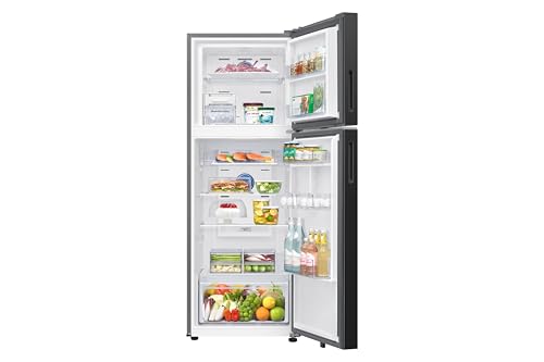 Image of Samsung 330 L, 3 Star, Convertible 5-in-1, Digital Inverter, Frost Free Double Door, WiFi Enabled Bespoke AI Refrigerator (RT34DG5A4DBXHL, Luxe Black)