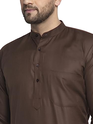 Image of Jompers Men's Cotton Regular Fit Solid Kurtas