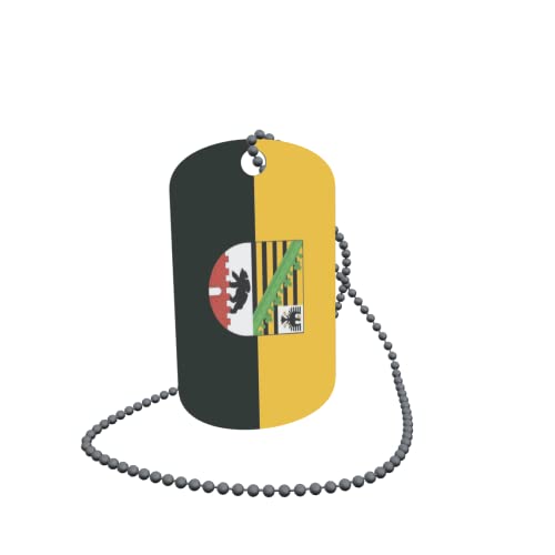U24 Dog Tag Erkennungsmarke ID Tag an Kette Flagge Sachsen -Anhalt Alu 30 x 50 mm Cover