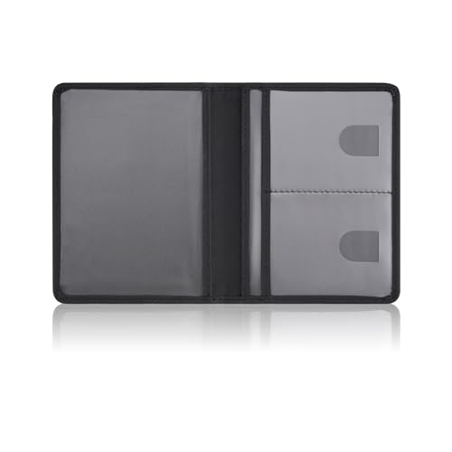 Leikedun Porte Carte Identité Française, Portefeuille Carte Bancaire Anti Piratage, Blocage RFID - Anti fraude, Élégant et Rétro (Noir)