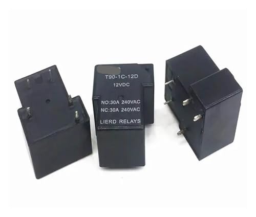 Relais T90-1C-12D commutateur 12V 30A 5 pins composant electronique x3