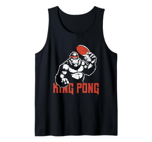 King Pong Funny Table Tennis Gorilla Tee Canotta