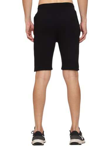 Image of MARK LOUIIS Men's Cotton Blend Shorts with 2 Zipper Pockets + 1 Back Pocket | Lightweight Breathable Casual Shorts | Elastic Waist Comfortable Fit | Multi-Color | M to 7XL