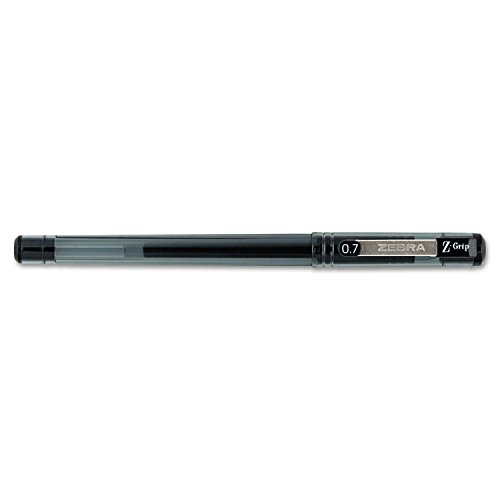 Bolígrafo Zebra Z-Grip Gel tinta negra mediano docena