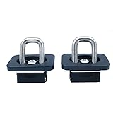 Tiardey EIN Paar rostfreie einziehbare LKW-Zurranker – Schwarz