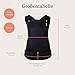 Beco Toddler Babytrage & Kindertrage (9-27 kg) - 100% Baumwoll Trage Kleinkind, Leicht & Atmungsaktiv, Hüftfreundlich mit 2 Tragepositionen: Bauchtrage & Rückentrage (Schwarz)