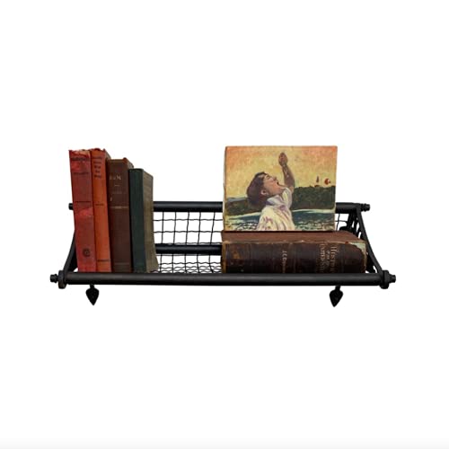 The King's Bay Bronze Train Luggage Rack Vintage Style Bathroom Hall Book Towel Shelf