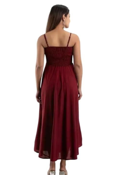 Image of Women's Solid Sleeveless Midi Dress with White Outer Jacket