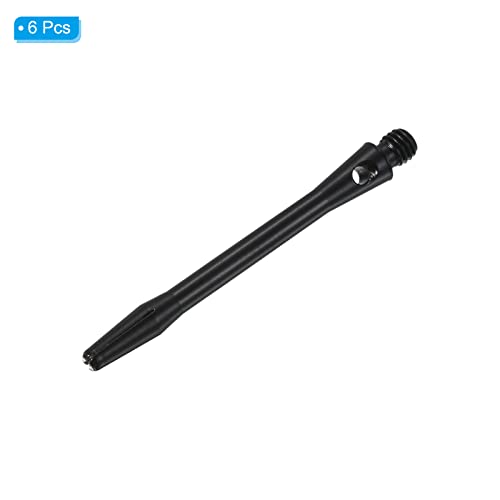 Image of PATIKIL 48mm Dart Shafts, Medium 2BA Thread Aluminum Dart Stems Dart Accessories Throwing Fitting for Steel Tip - 6 Pack (Black)