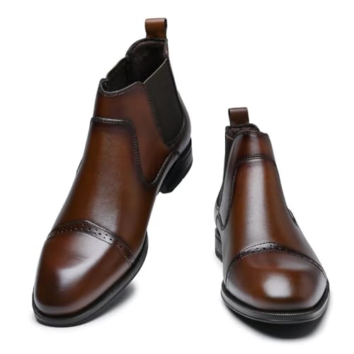 Image of Men's Chukka Boots Genuine Leather Ankle Boot for Men Classic Casual Oxford Style Footwear