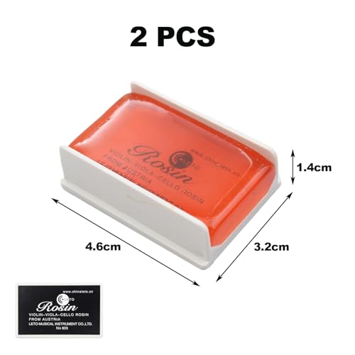 2 Stück Kolophonium Violine,Kolophonium Geige,Kolophonium Cello,Rosin,Kolophonium Bogenharz Geige Bratsche Cello,Naturharz,Staubarm,Ideal für Violine Cello-Dunkel