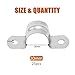 ISPINNER 25pcs M20 Stainless Steel Rigid Pipe Strap for 3/4 Inch Hose OD, 2 Holes Cable U Bracket Clamp Hanger Tube Strap Tension Clips